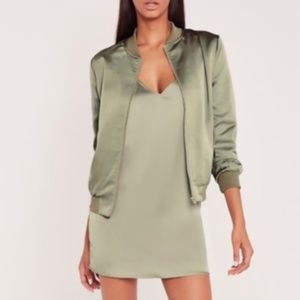 Carli Bybel x Missguided Green Bomber Jacket
